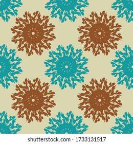 seamless repeating pattern with decorative motifs. vector illustration