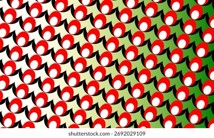 A seamless repeating pattern featuring abstract geometric shapes in shades of red and gray, suitable for backgrounds and textures, illustration