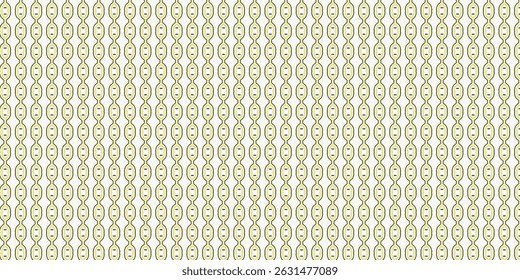 A seamless repeating pattern featuring yellow oval loops on a light background, perfect for wallpapers, fabrics, or digital design projects.