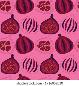 seamless repeating pattern with figs