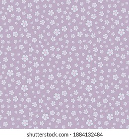 Seamless repeating pattern. Floral wildflowers forgetmenot. pink and white