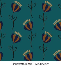 seamless repeating pattern with flowers