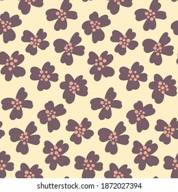 seamless repeating pattern with flowers. vector illustration
