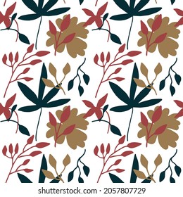 seamless repeating pattern with flowers. vector illustration