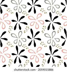 seamless repeating pattern with flowers. vector illustration