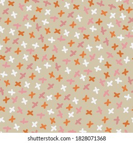Seamless repeating pattern with hand drawn stars. Vector background for surface design and other design projects