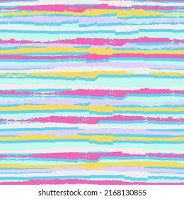 Seamless repeating pattern with hand drawn futuristic abstract bright stripes Y2K bug style, for surface design and other design projects