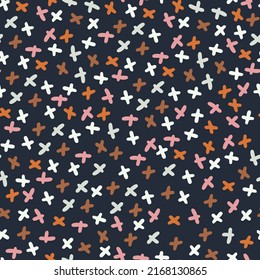 Seamless repeating pattern with hand drawn stars. Vector background for surface design and other design projects
