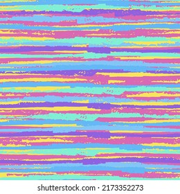 Seamless repeating pattern with hand drawn futuristic abstract bright stripes Y2K bug style, for surface design and other design projects