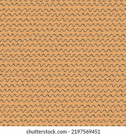 Seamless repeating pattern with hand drawn futuristic abstract bright curved and rounded shapes Y2K bug style, for surface design and other design projects
