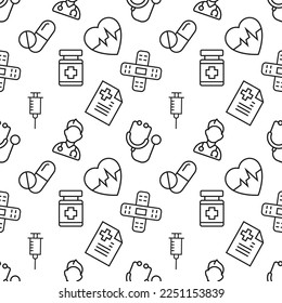 Nahtlose Wiederholung der Gesundheitsfürsorge für Websites, Umhüllung, Druck, Postkarten, Websites, Apps