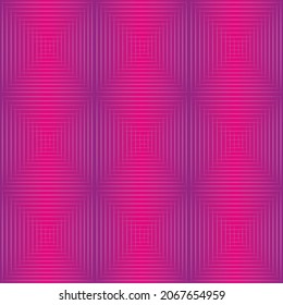 Seamless Repeating Pattern. Hot Pink, Gradient Squares And Diamonds. Psychedelic Optics.