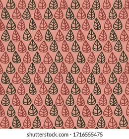 seamless repeating pattern with leaves