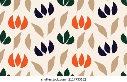 seamless repeating pattern with leaves. vector illustration