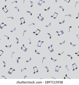 Seamless repeating pattern of music notes