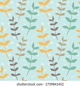 seamless repeating pattern with plants. vector illustration