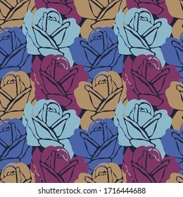 seamless repeating pattern with roses