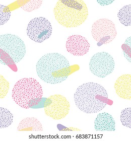 Seamless repeating pattern with strokes in pastel colors on a white background. Modern design of posters, wallpapers, covers, textiles, banners, cards. Vector abstract illustration in memphis style