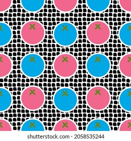 seamless repeating pattern with tomato shapes. vector illustration