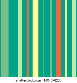Seamless repeating pattern of tropical style pinstripe design on teal background - Vector. Suitable for use in print, fashion, textures, crafting, textiles, wallpaper, web design etc.