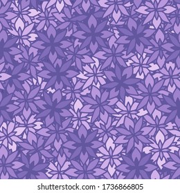 Seamless repeating pattern of violet flowers