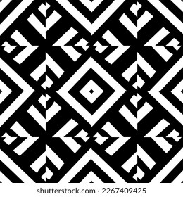 Seamless repeating pattern.Black and 
white pattern  for decor, textile ,fabric,wallpapers and backgrounds.