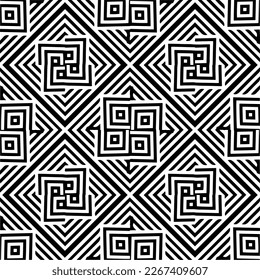 Seamless repeating pattern.Black and 
white pattern  for decor, textile ,fabric,wallpapers and backgrounds.