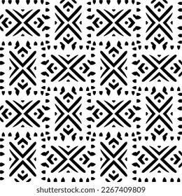 Seamless repeating pattern.Black and 
white pattern  for decor, textile ,fabric,wallpapers and backgrounds.