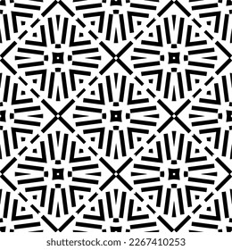 Seamless repeating pattern.Black and 
white pattern  for decor, textile ,fabric, wallpapers and backgrounds.