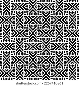 Seamless repeating pattern.Black and 
white pattern  for decor, textile ,fabric, wallpapers and backgrounds.