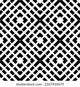 Seamless repeating pattern.Black and 
white pattern  for decor, textile ,fabric,wallpapers and backgrounds.