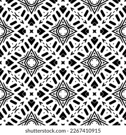 Seamless repeating pattern.Black and 
white pattern  for decor, textile ,fabric,wallpapers and backgrounds.