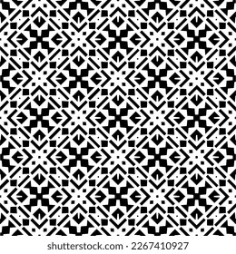 Seamless repeating pattern.Black and 
white pattern  for decor, textile ,fabric,wallpapers and backgrounds.