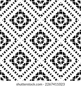 Seamless repeating pattern.Black and 
white pattern  for decor, textile ,fabric,wallpapers and backgrounds.