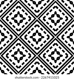 Seamless repeating pattern.Black and 
white pattern  for decor, textile ,fabric,wallpapers and backgrounds.