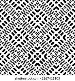 Seamless repeating pattern.Black and 
white pattern  for decor, textile ,fabric,wallpapers and backgrounds.