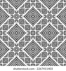 Seamless repeating pattern.Black and 
white pattern  for decor, textile ,fabric,wallpapers and backgrounds.