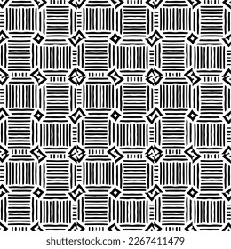Seamless repeating pattern.Black and 
white pattern  for decor, textile ,fabric, wallpapers and backgrounds.