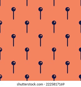 Seamless repeating pin flat icon pattern, pale copper and oxford blue color. Background for banner.