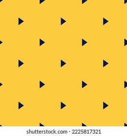 Seamless repeating play button flat icon pattern, sandstorm and oxford blue color. Background for notebook.