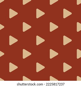 Seamless repeating play flat icon pattern, burnt umber and burlywood color. Background for kitchen.
