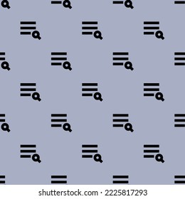 Seamless repeating play list search flat icon pattern, wild blue yonder and black color. Background for quotes.