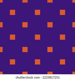 Seamless repeating play stop flat icon pattern, persian indigo and flame color. Background for selfie.