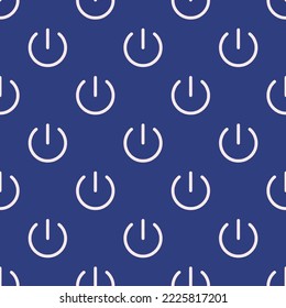 Seamless repeating power outline flat icon pattern, st. patrick's blue and linen color. Background for presentation.