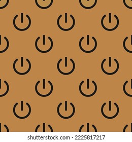 Seamless repeating power sharp flat icon pattern, peru and licorice color. Design for notes.