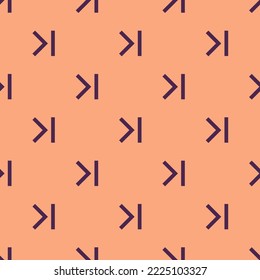 Patrón de icono plano derecho del chevron de inserción sin inconvenientes, salmón claro y color de taupe morado. Diseño para la prueba.
