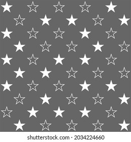 seamless repeating star pattern. Ornaments for wrapping paper, fabrics, clothing, textiles, surface textures, scrapbooks. Christmas star. Vector illustration.