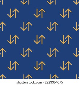 Seamless repeating swap vertical sharp flat icon pattern, st. patrick's blue and indian yellow color. Background for letter.