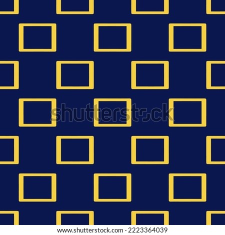 Seamless repeating tablet landscape sharp flat icon pattern, oxford blue and sandstorm color. Background for desktop.