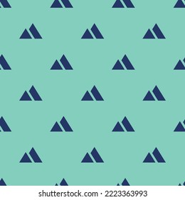 Seamless repeating terrain flat icon pattern, pearl aqua and st. patrick's blue color. Background for flyer.